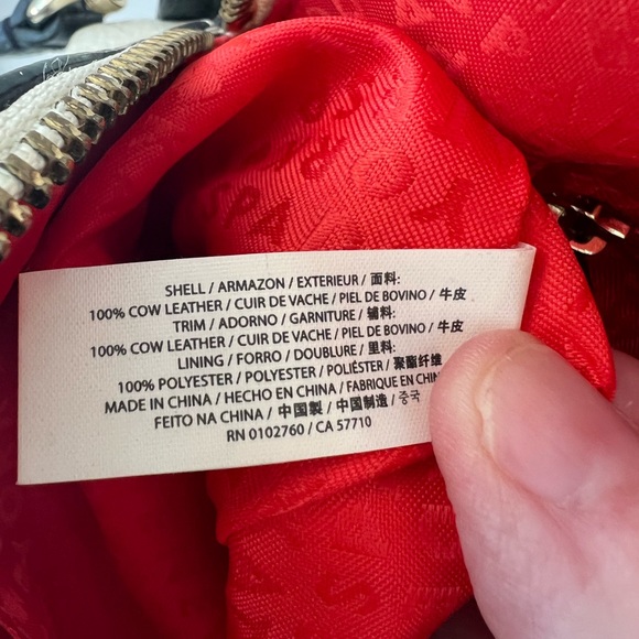 Kate Spade Wellesley Rachelle Off White & Black Handbag/Crossbody Red Interior - Picture 11 of 13